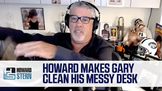Howard Makes Gary Clean Off His Messy Desk