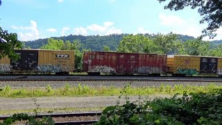 NS 4010 and 9393 lead Manifest Eastbound thru Sewickley, PA on the Fort Wayne Line - 6/28/2019