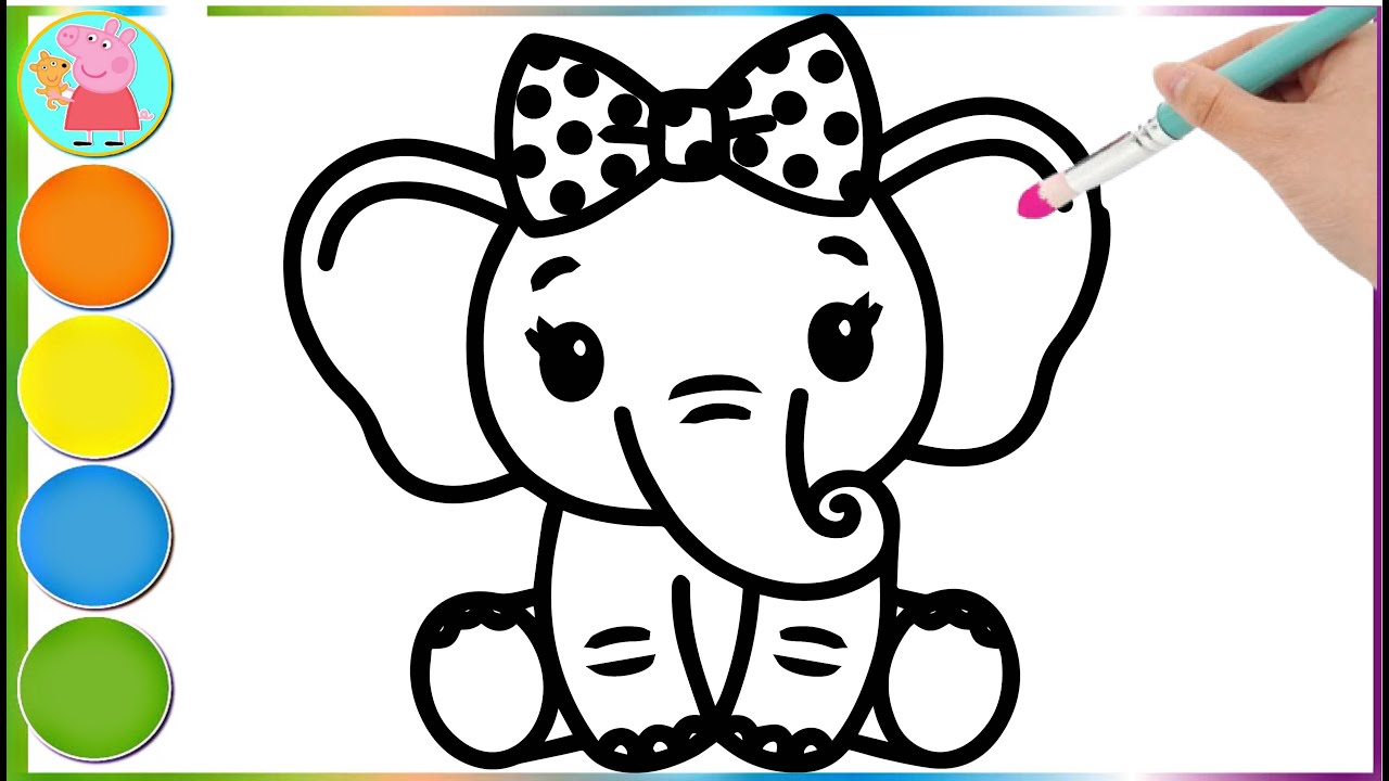 Animals ёярш Immerse In Creativity Elephant Drawing Coloring And Big