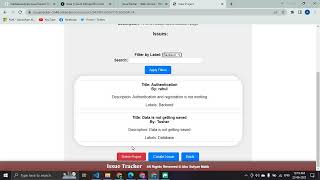 Issue Tracker Coding Ninja Skill Test #codingninja #issue #tracker #issuetracker #skilltest #nodejs