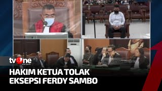 Detik-detik Hakim Ketua Tolak Eksepsi Ferdy Sambo | Kabar Khusus tvOne