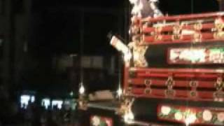 成田祇園祭2010年 幸町 火災で全焼になる数時間前の曳き廻し映像