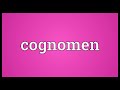 cognomen meaning