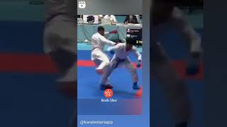 IPPON TIMING 🔥🔥 #karate #kumite #wkf  #viral #youtube #worldgames#reactiontime #speed #ippon #shorts