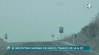 Circulación complicada en la A-23 en la provincia de Teruel