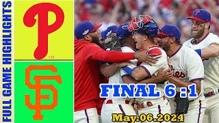 Philadelphia Phillies vs. San Francisco Giants [FULL GAME HIGHLIGHTS] (05/06/24)