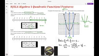 NJSLA Released Items Algebra 1 Quadratic Functions Features and Solving Quadratic Equations 21