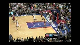 Allen Iverson alley oop to Andre Iguodala vs LeBron James Cavs 09/10 NBA