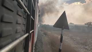 Departure from Washim railway station, a scenic diesel territory