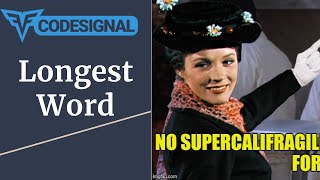 "Longest Word" - Codesignal #52 - JAVA Solution