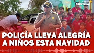 Piura: Policía Nacional del Perú (PNP) llevó alegría a niños regalándoles juguetes