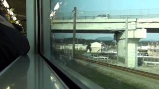 JR鹿児島本線 車窓 折尾駅～海老津駅（813系1100番台快速）「折尾駅、暫定高架ホーム移設前」