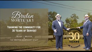 30 Years in Business - Bruton Mortuary