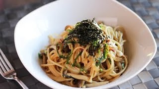 Spaghetti with Shimeji Mushroom Recipe - Japanese Cooking 101