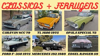 Carros antigos classicos bons e outros para restauro