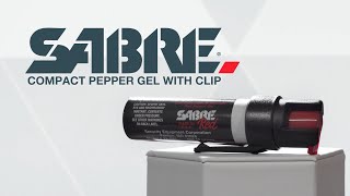 SABRE Compact Pepper Gel with Clip (Watch Video to See Features)