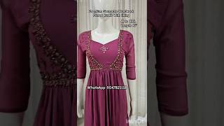 Georgette handwork designer flared Kurtis #kurti #handwork #premium