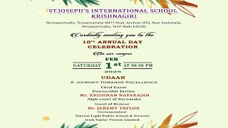 🔴 LIVE  |  ST. JOSEPH'S INTERNATIONAL SCHOOL  KRISHNAGIRI  -   10th Annual Day ( 01.02.2025 )...