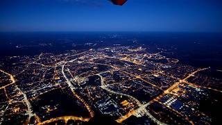 Nocny lot motolotnią nad Olsztynem, Olsztyn by night :)