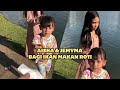 Fasha & Aidil || Aisha & Kakak Bagi Ikan Makan Roti