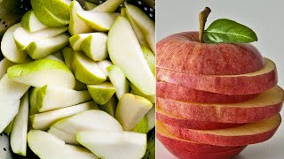 Cutting  Pear and Apple