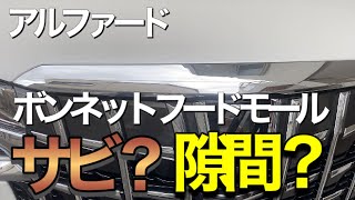 【最近気になっていたこと】アルファードボンネットフードモールのサビ？隙間？？/30系後期SCパッケージ