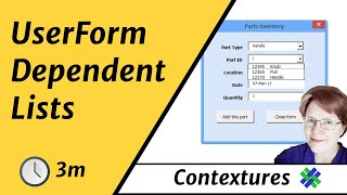 Demo: Excel UserForm With Dependent Combo Boxes