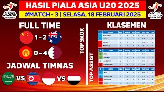 Hasil Piala Asia U20 Hari Ini - China vs Australia - Klasemen Piala Asia U20 2025 Terbaru