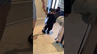Cardi B teaching his son how to walk#cardib