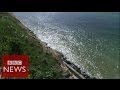 Miracle survival! Man drives off a 24m cliff and lives - BBC News