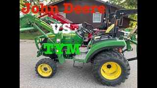 TYM vs John Deere comparison. Do I regret buying this new tractor? T474 vs 3039R #tractor #farming