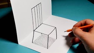 How to Draw a 3D Chair - Trick Art For Kids
