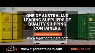 Tiger Containers  - Shipping Containers For Sale and Hire Australia-wide