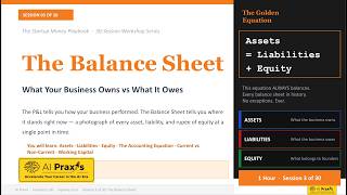 Session 3 - The Balance Sheet
