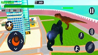 King Kong vs Dinosaur - Gorilla Rampage Attack Godzilla vs King Kong Game - Android Gameplay