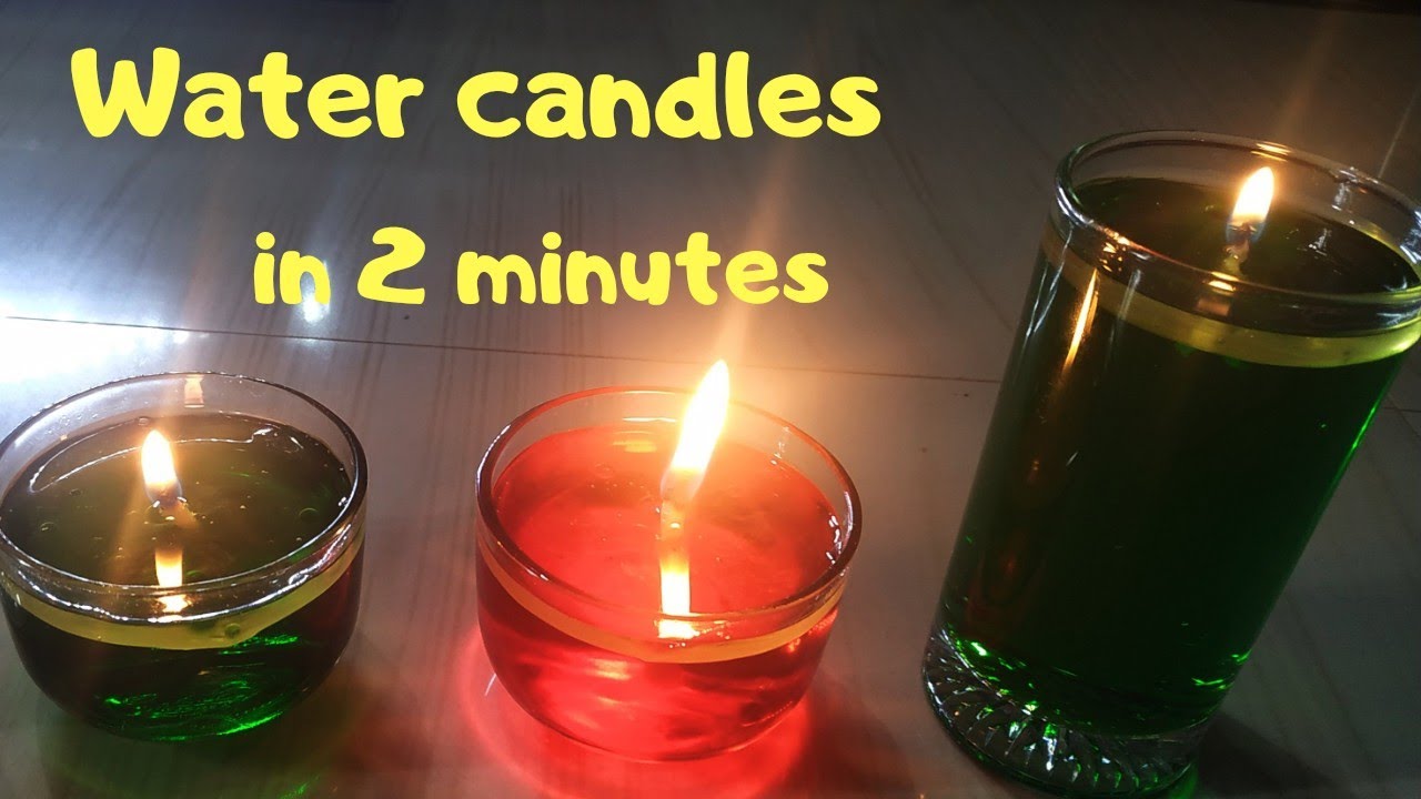 //DIY Water Candles//candle Without Wax//2 മിനുട്ട് കൊണ്ട് Water Candle ...