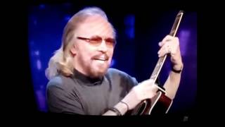 Funny Barry Gibb discusses his falsetto voice