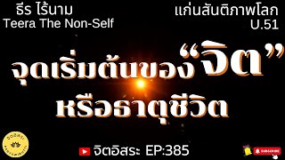 จุดเริ่มต้นของจิต หรือธาตุชีวิต By ธีร ไร้นาม Teera The Non-Self U.51 แก่นสันติภาพโลก