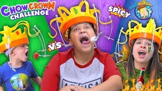 CHOW CROWN CHALLENGE! w/ Hot Sauce Edition (FUNnel Family Challenge Vision)