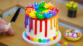 Extremely Tasty Miniature Rainbow Buttercream Chocolate Cake Decorating 🌈 Miniature Cakes DA