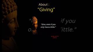 Quotes Buddha about "Giving"