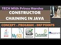 5.4 what is constructor chaining in java - using this keyword in java with example