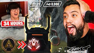 Apex NOOBS react to iiTzTimmys SOLO ROOKIE TO PREDATOR in ONE STREAM!