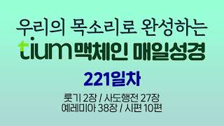 틔움청년부 매일성경 - 맥체인 성경읽기 221일차 (룻기 2장 /사도행전 27장  / 예레미아 38장 /시편 10편) with CCM Piano