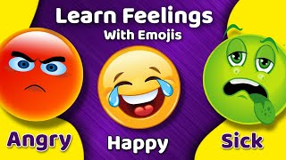 Learn Feelings with Emojis | emotions with emojis | Emotione for kids | KidStudents