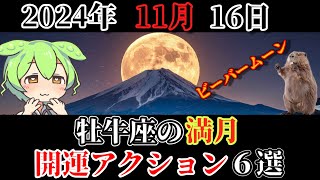 2024年11月16日 牡牛座の満月 (ビーバームーン) 運気上昇！開運アクション6選 #開運 #満月