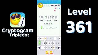 Cryptogram Tripledot Level 361 Answer | SolutionGuruji