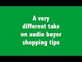 Before you buy any audio products watch this video #audiophiles