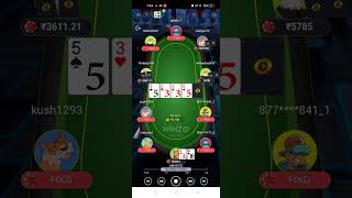 bluff vs bluff 😂😂 winzo poker win big 10k pot #winzogames #gameplay #poker #luckywin #gaming #game