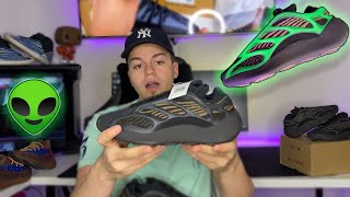 Yeezy 700 V3 No More Boost 😭Clay Brown Glow in the Dark Unboxing Review in 4K